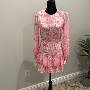 Long sleeves printed dress